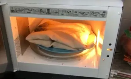 Körnerkissen in der Mikrowelle erwärmen